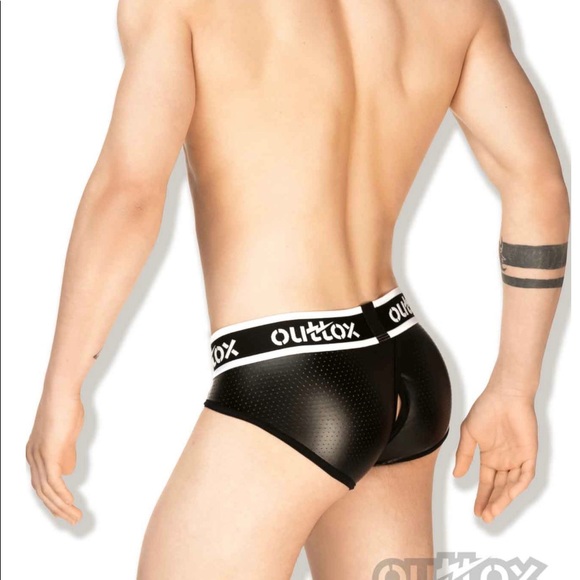 Outtox Black Wrap Rear Briefs-BR141-90-M - Picture 3 of 4